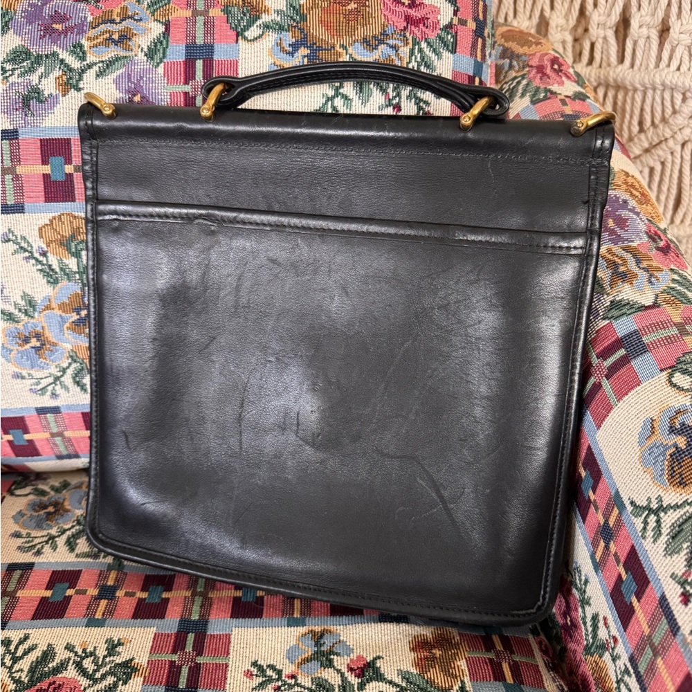 Vintage Coach Black Willis Top Handle Satchel - Picture 2 of 11